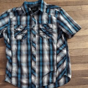 Men's Button Down Dress Casual Shirt Size Medium